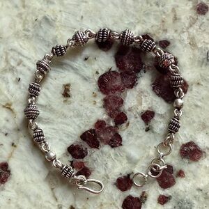 Elegant Silver Beaded Bracelet
